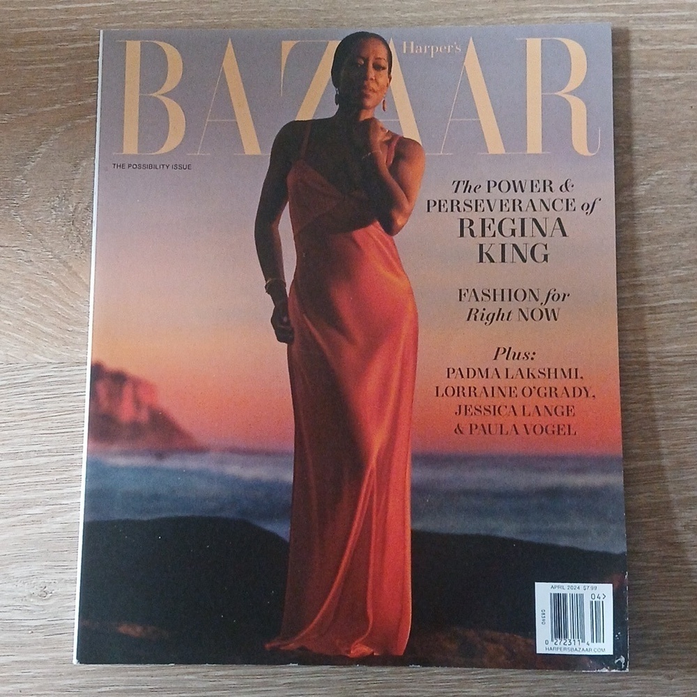 Harper's Bazaar Magazine Cover April 2024 Possibilities Issue Regina King